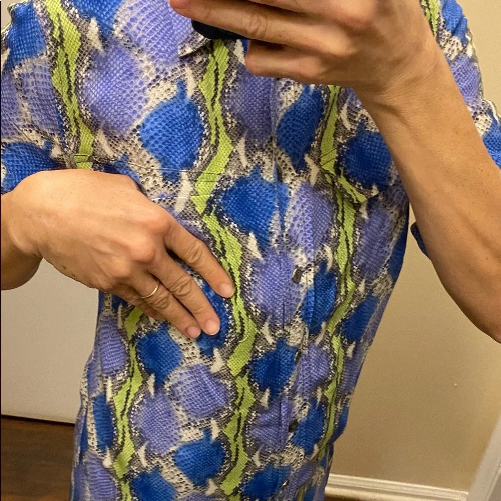 Equipment Snake Patterned Silk ShirtDress - Picture 4 of 6